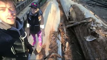 Секс на 2000-летнем дереве - вульгарный порно кайф!